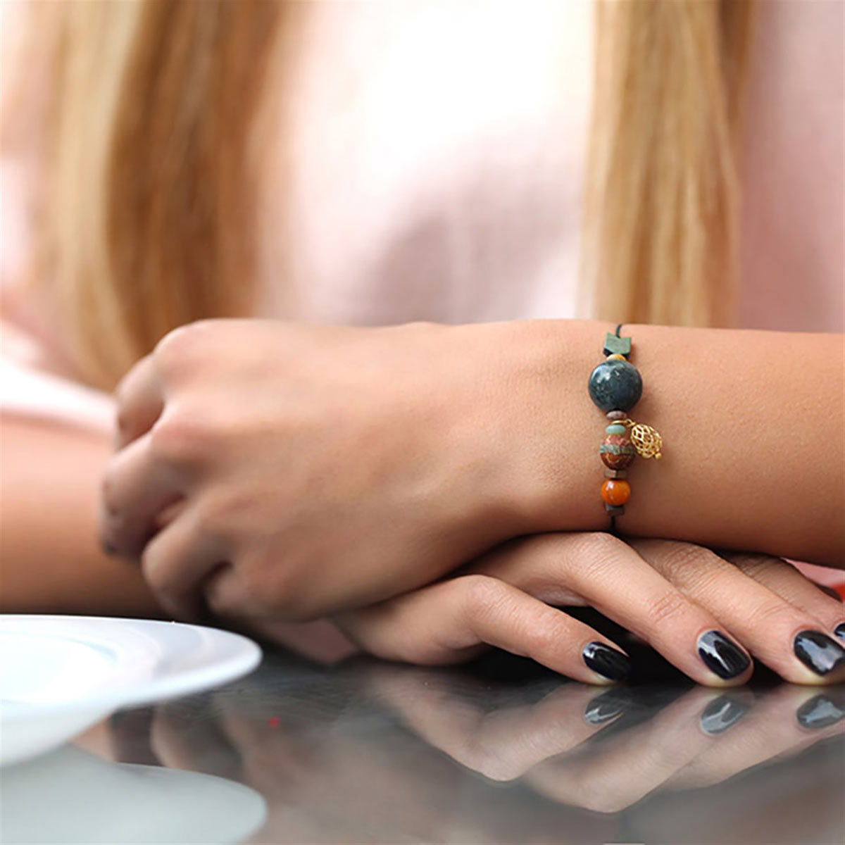 دستبند سنگی  کد BSH086