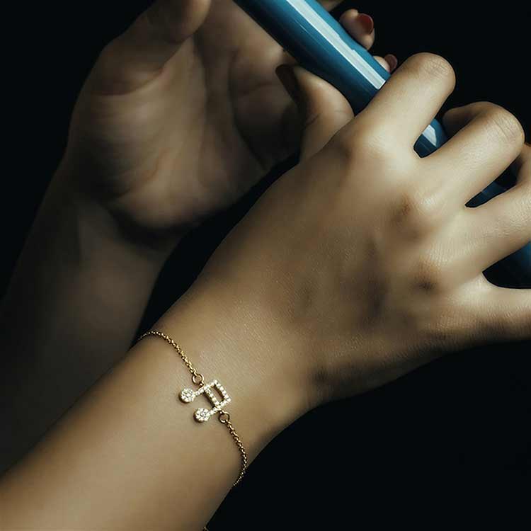 دستبند زنجير طلا  کد BM149