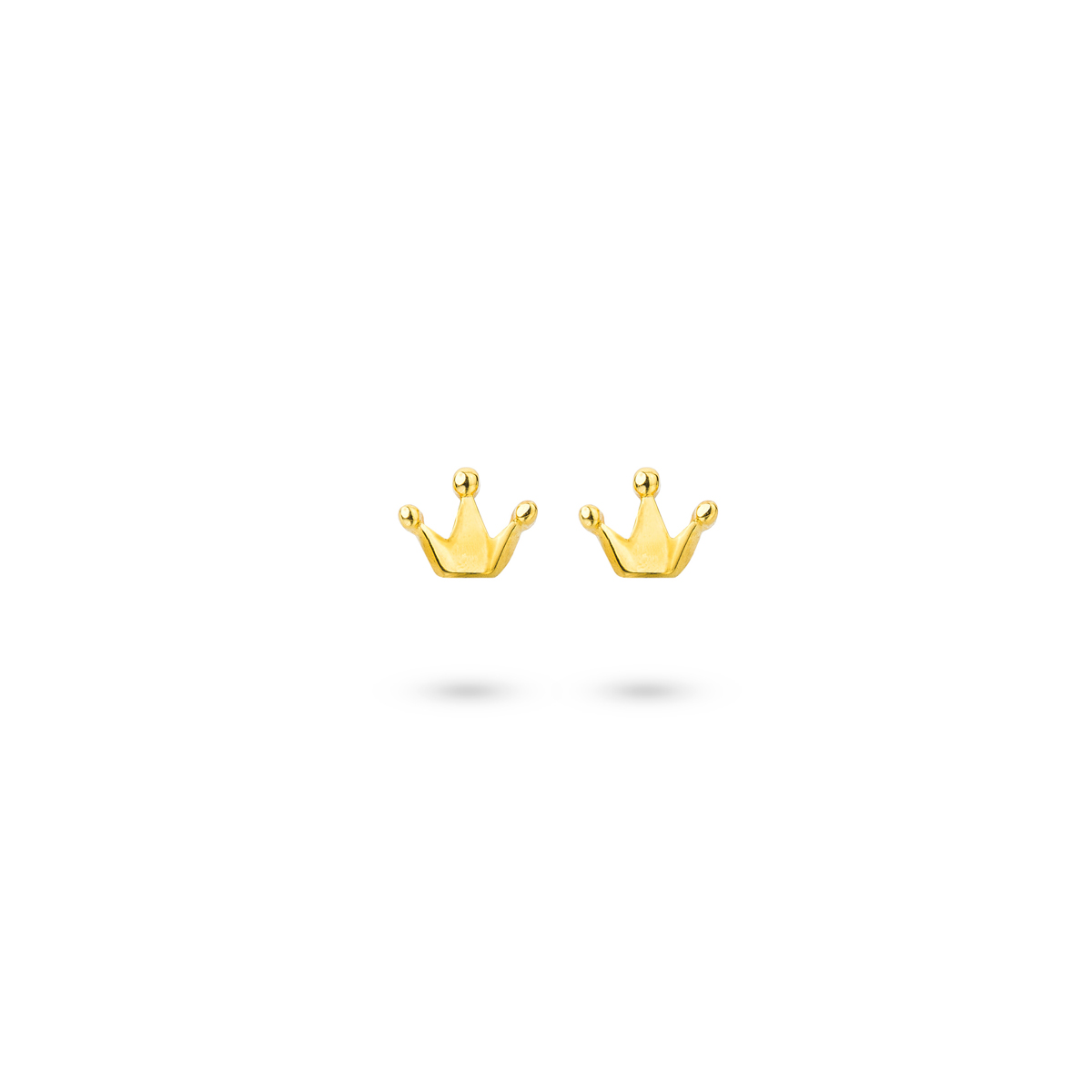 گوشواره گوشواره میخی طلا طرح تاج کوچک کد EM232