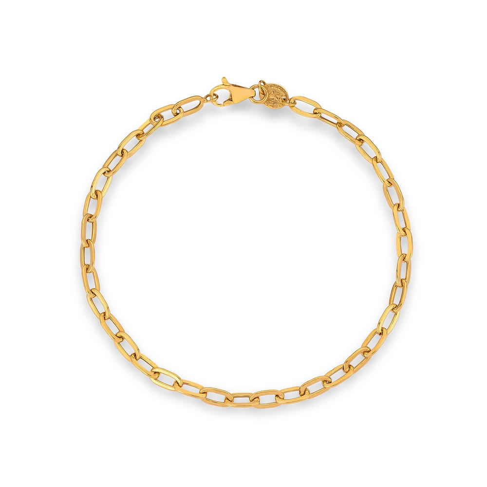 دستبند زنجير طلا  کد BMR360