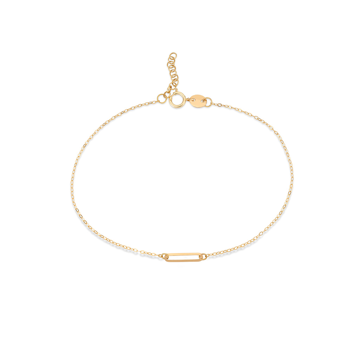 دستبند زنجير طلا مستطیل زنجیر کد BMOH153