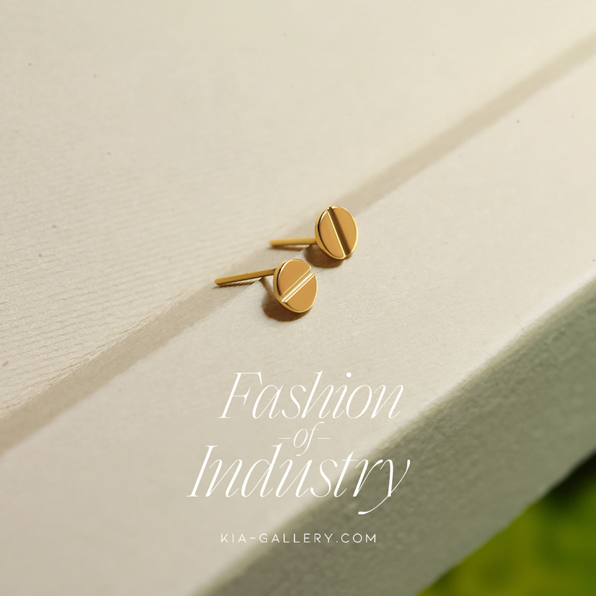 گوشواره گوشواره میخی طلا طرح پیچ بزرگ کد EM359