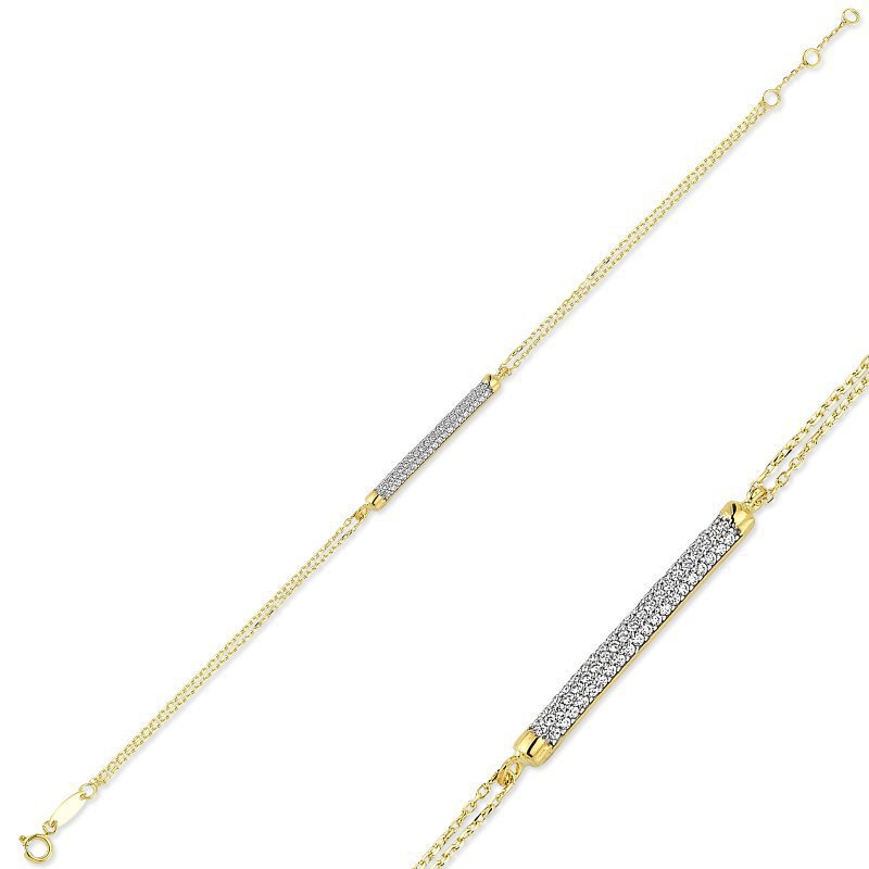 دستبند زنجير طلا  کد RS-791