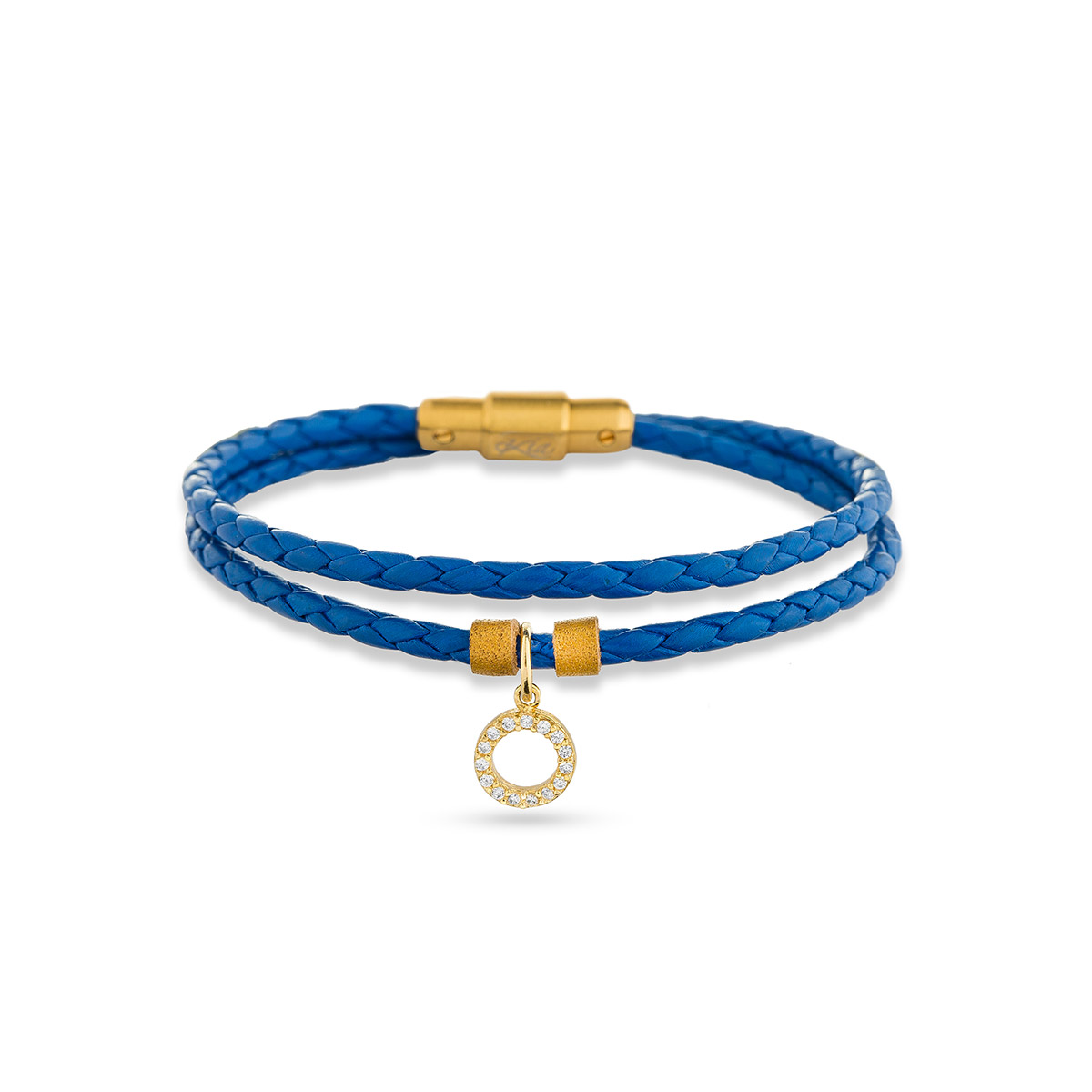 دستبند چرم و طلا  کد BTR041