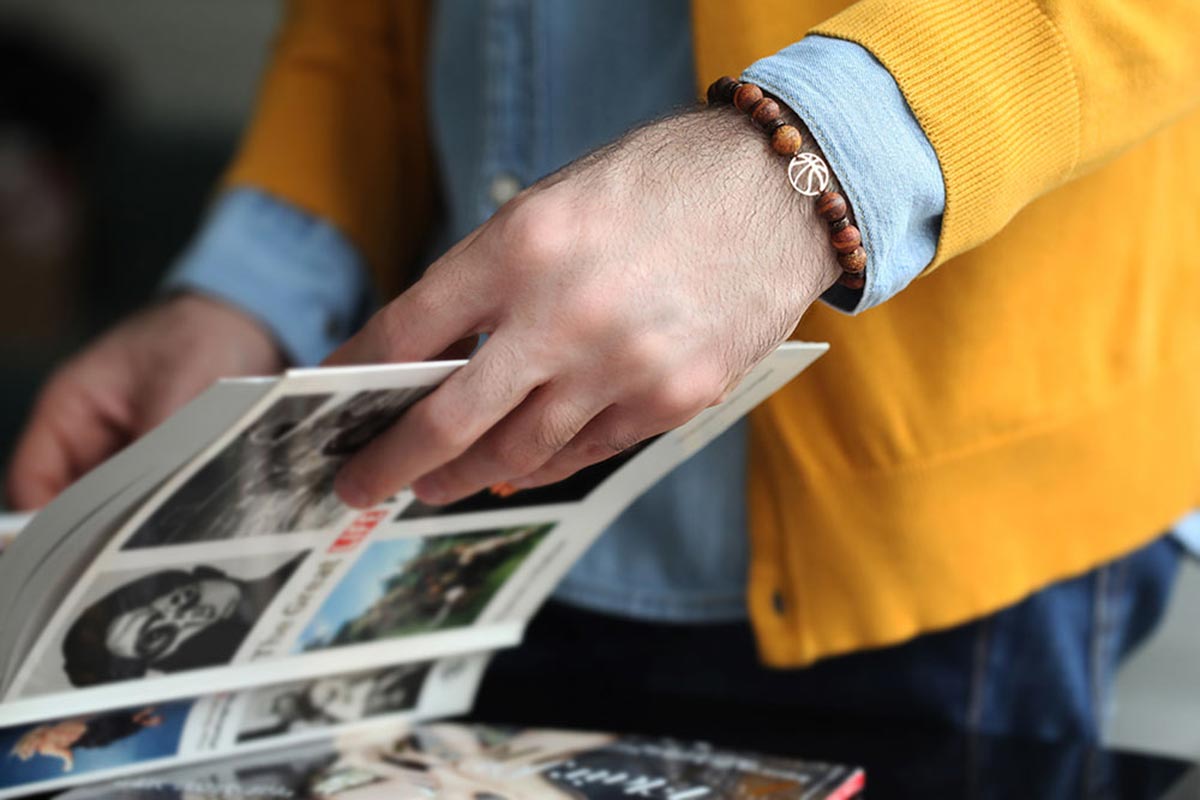 دستبند سنگی  کد BSH120