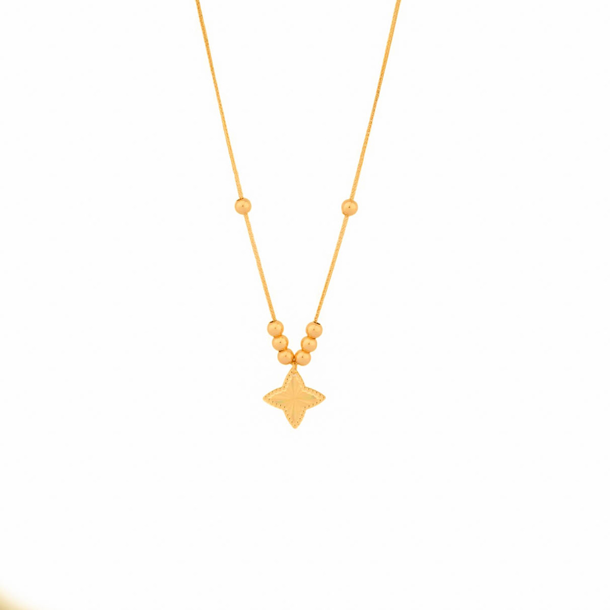 گردنبند زنجیر گوی ستاره کد NMR548