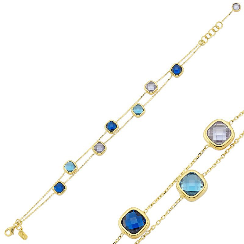 دستبند زنجير طلا  کد MRCB-11