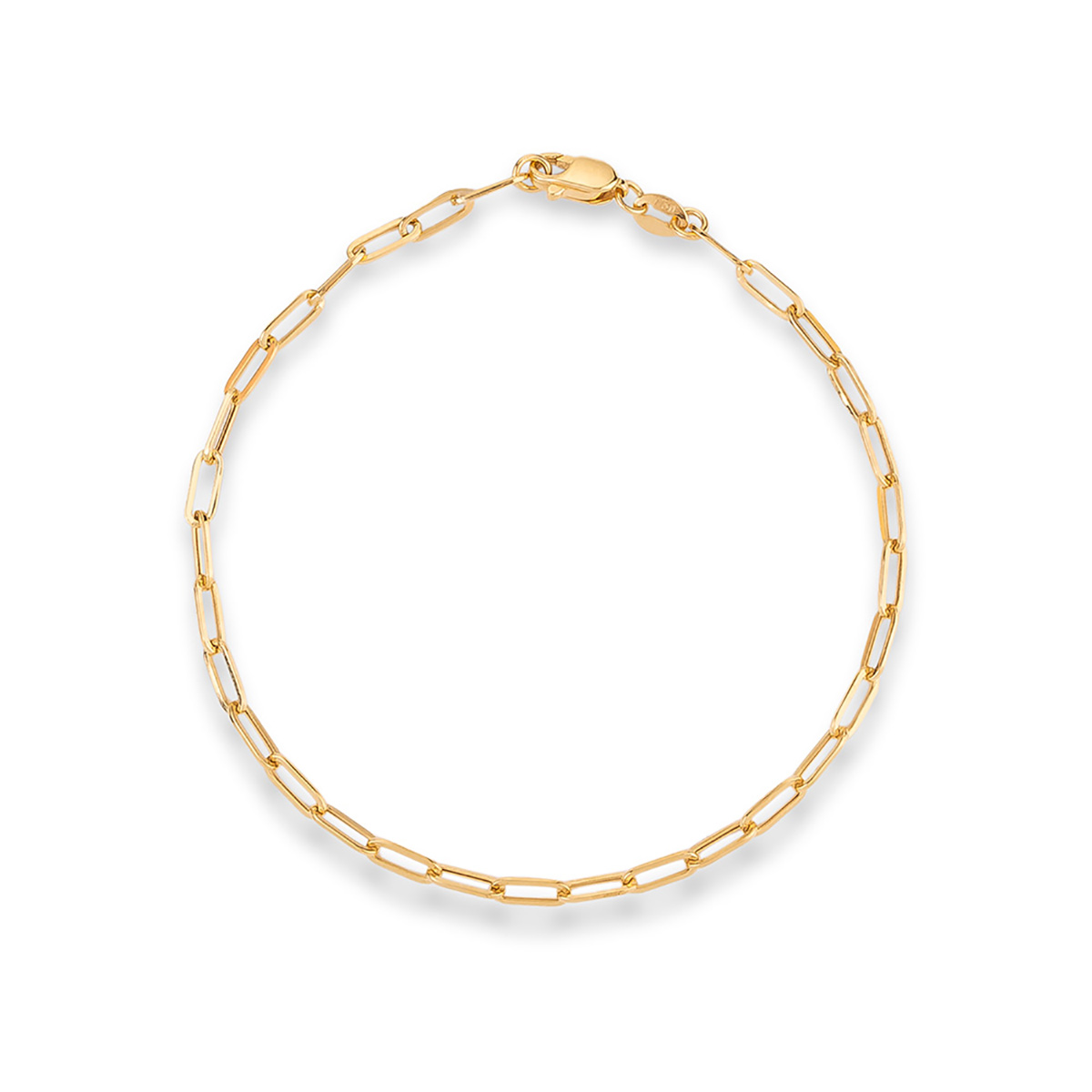 دستبند زنجير طلا زنجیر مستطیل کد BMR519