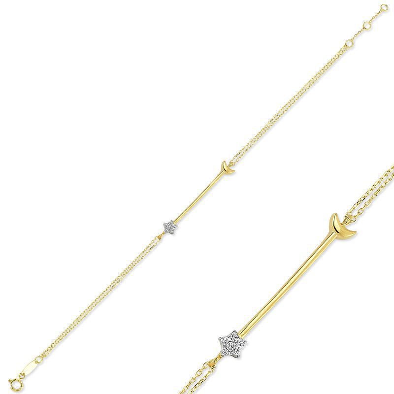 دستبند زنجير طلا  کد RS-771