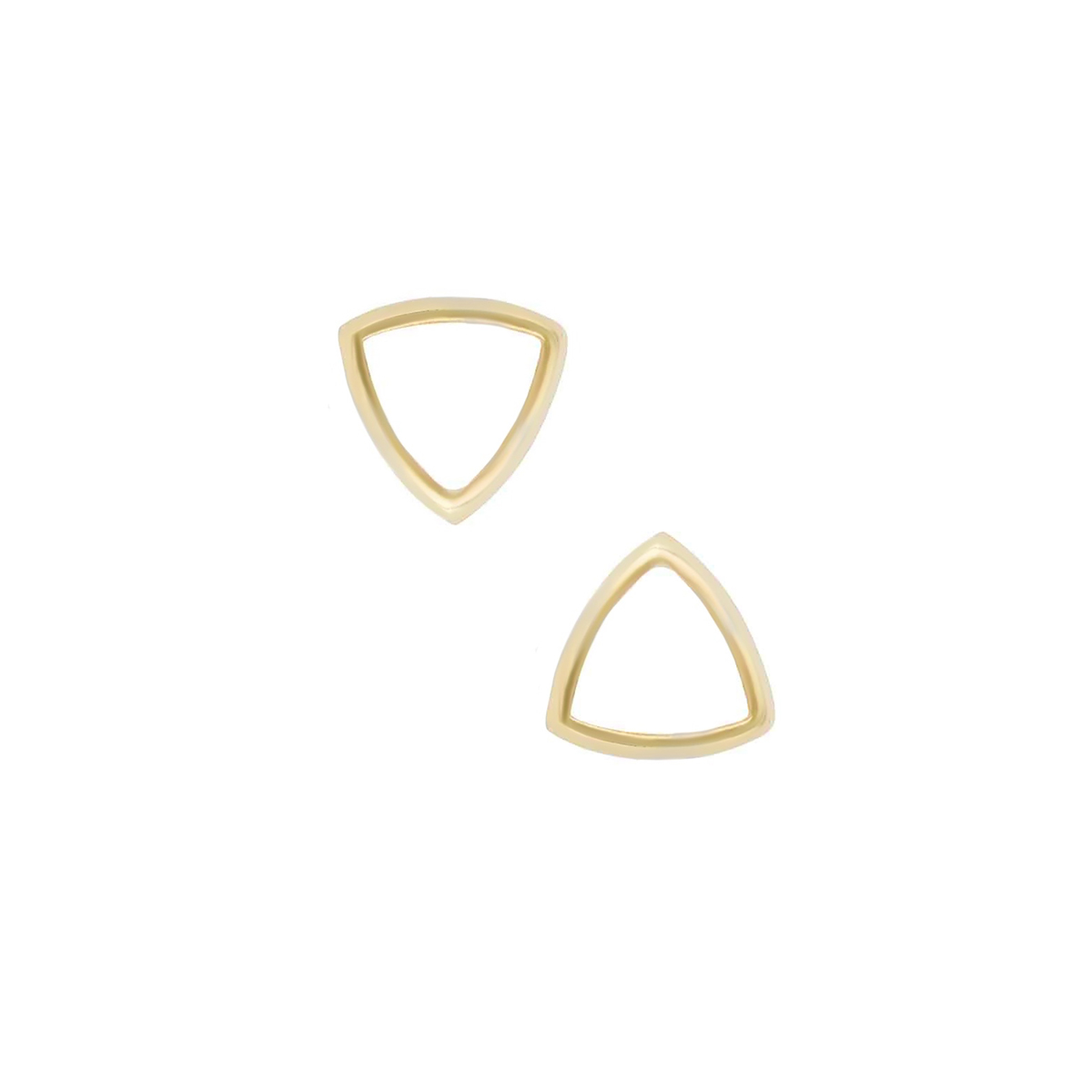 گوشواره گوشواره میخی طلا طرح مثلث تو خالی کد EMOH033