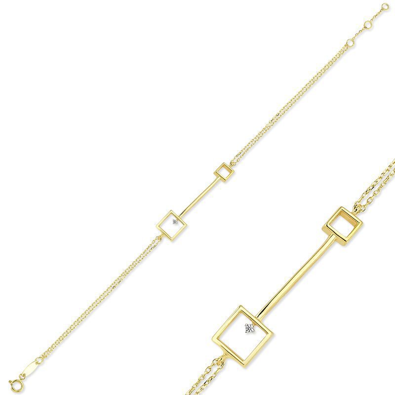 دستبند زنجير طلا  کد RS-777