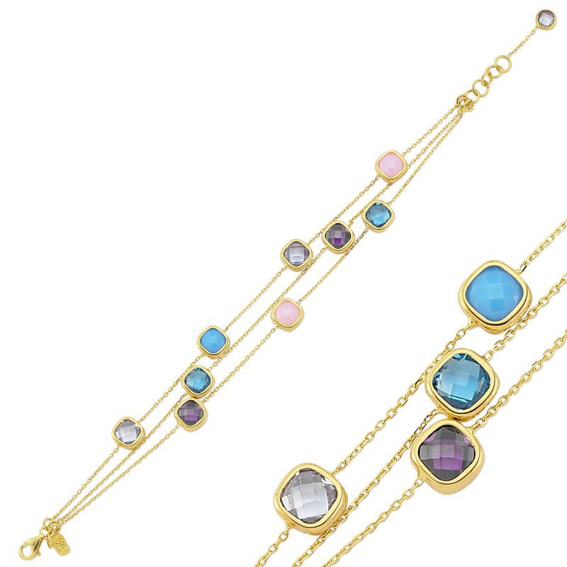 دستبند زنجير طلا  کد MRCB-12