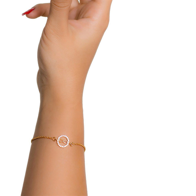 دستبند زنجير طلا  کد BM156