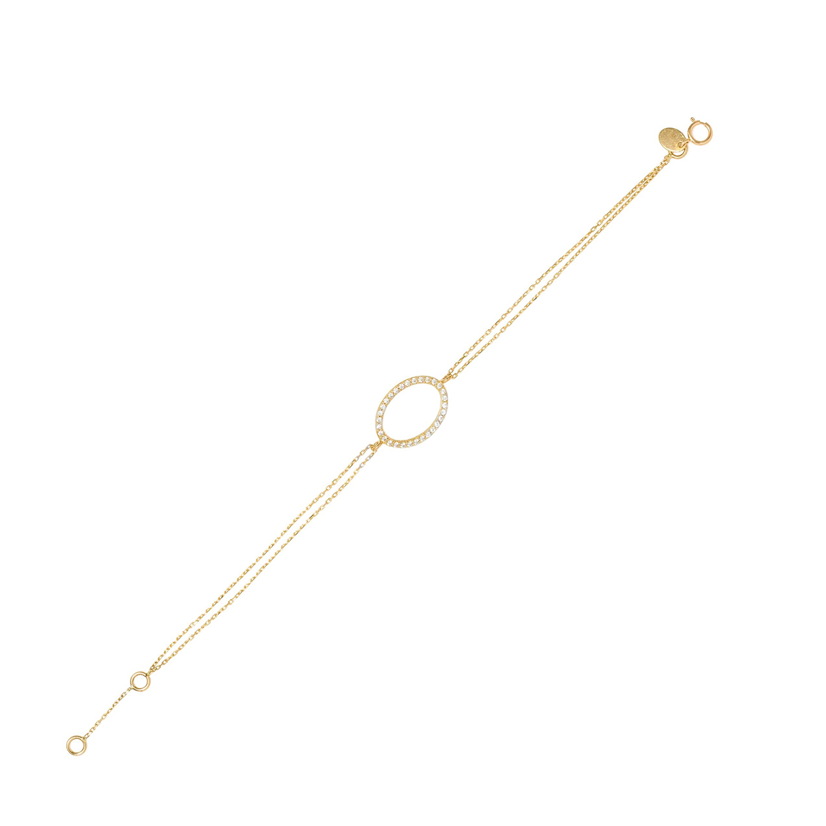 دستبند زنجير طلا  کد BMOH024