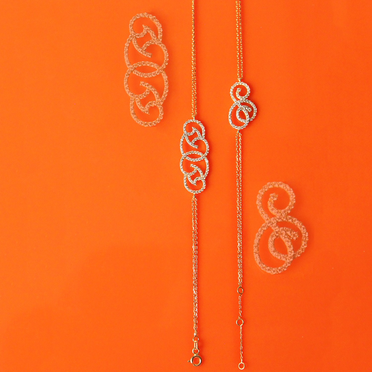 دستبند زنجير طلا  کد RS-554