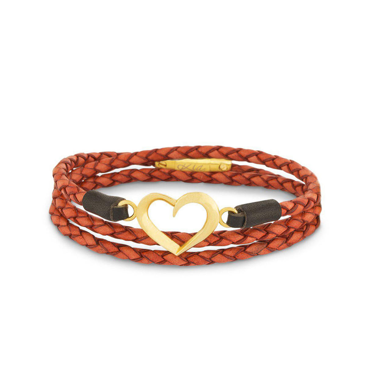 دستبند چرم و طلا  کد BM030