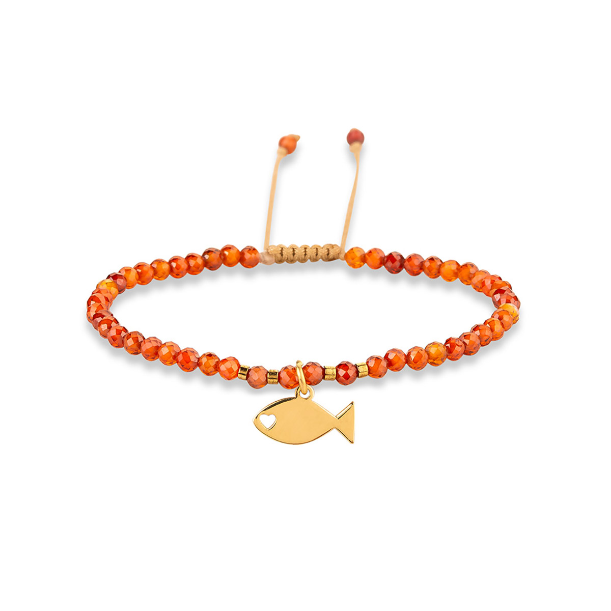 دستبند سنگی ماهی کد BSH412