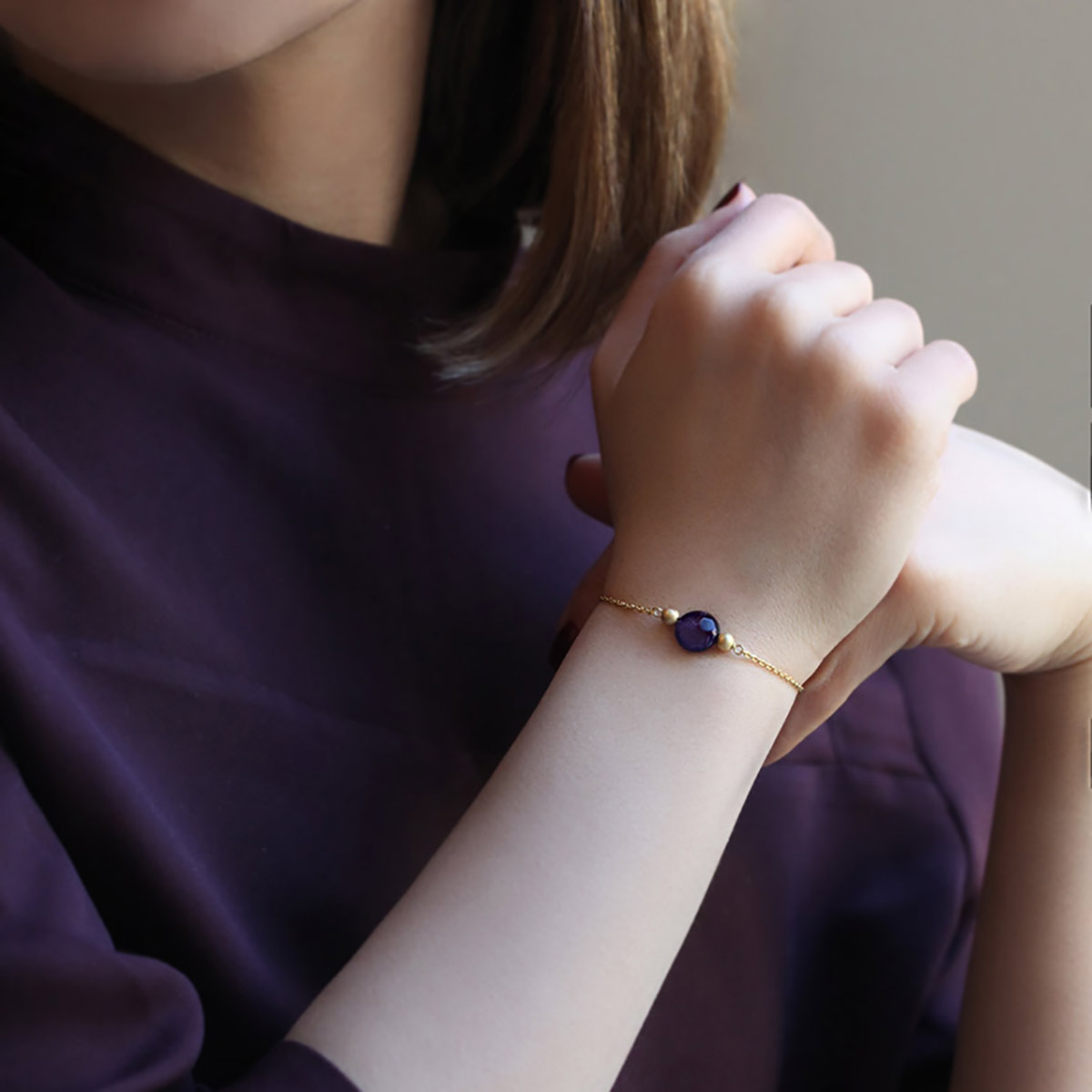 دستبند زنجير طلا  کد BT048