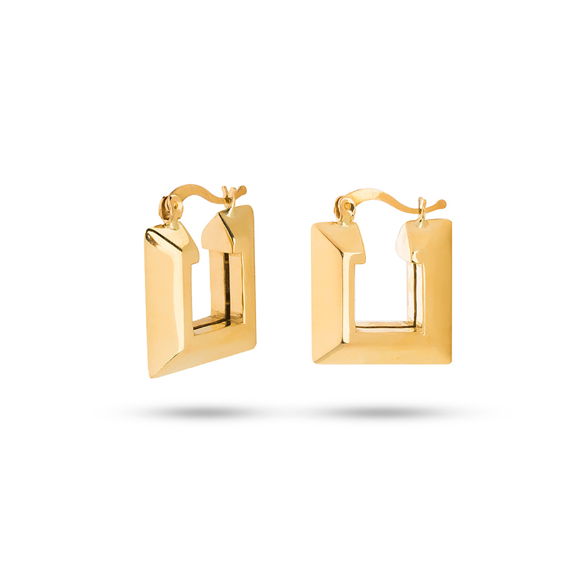 گوشواره گوشواره مربعی طلا کد EMOH065