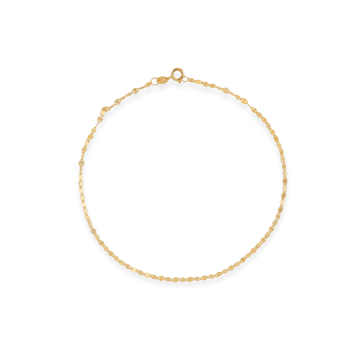 دستبند زنجير طلا پولکی کد BMR534