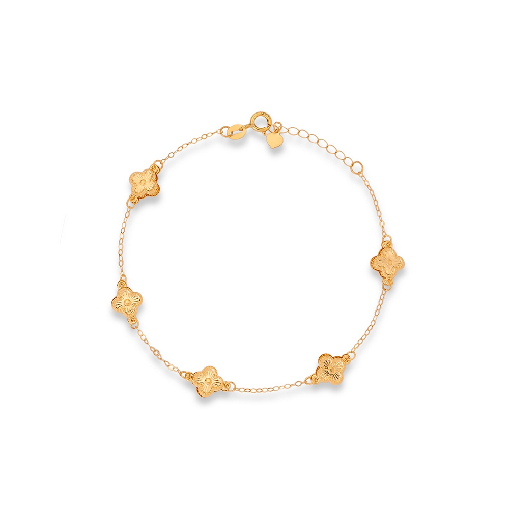 دستبند زنجير طلا  کد BMR501